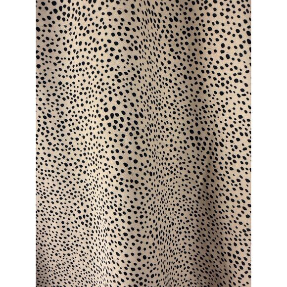 Maurices Size 0 Oversized Polka Dot V Neck Casual Top Brown Short Sleeve Blouse - Picture 2 of 8